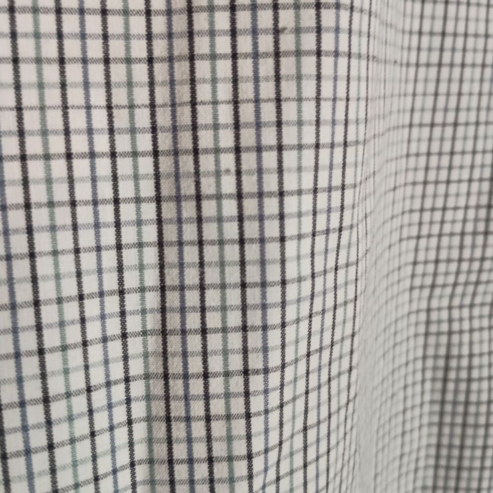 Duck Head Vintage Men's Button Front Shirt Sz Med Blue White Plaid Short Sleeve - Picture 3 of 5